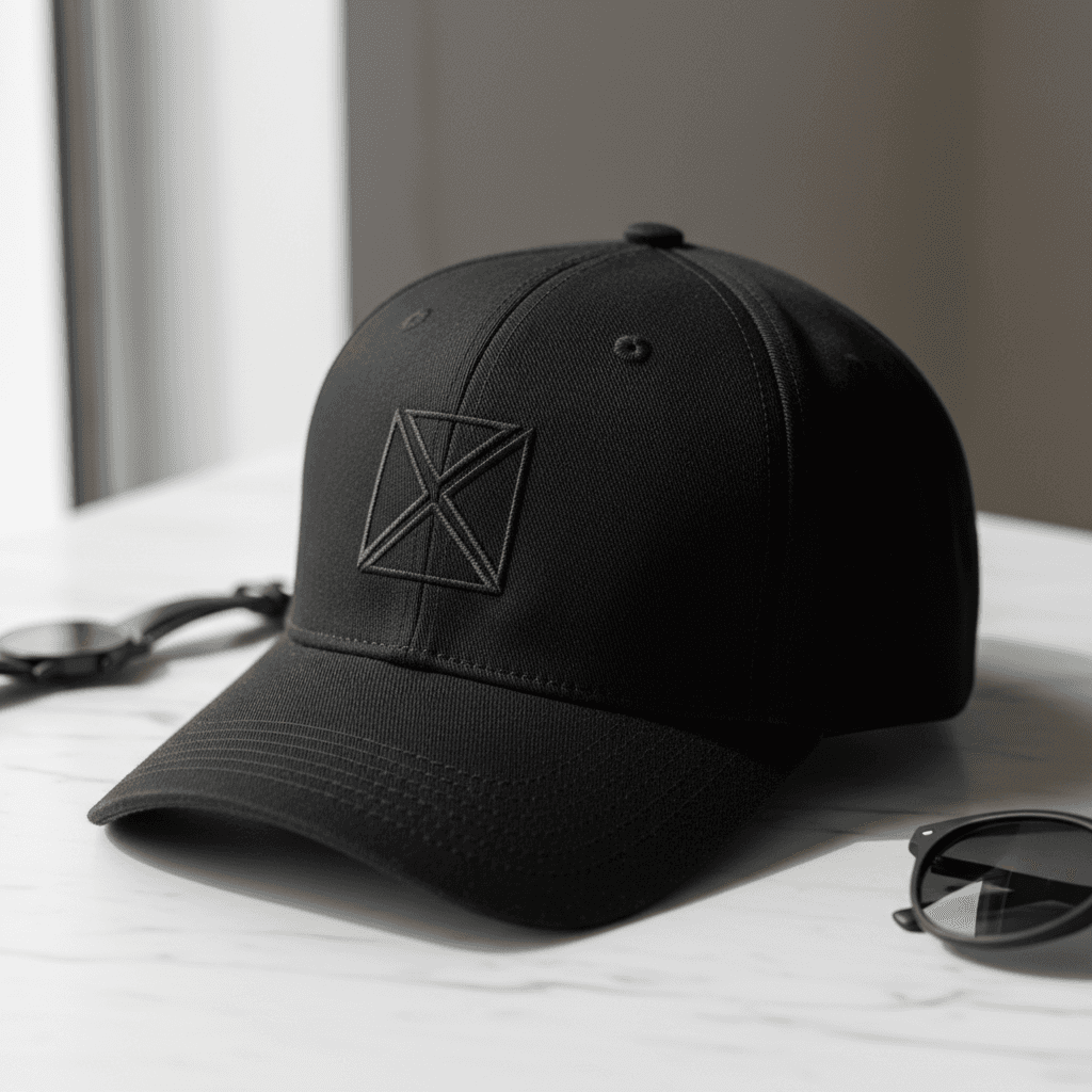 Navy blue baseball cap with IPTN logo